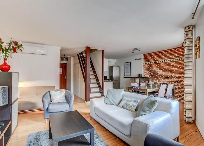 Duplex - Pont-neuf, Dome De La Grave, 2 Bdrs 85m2, Ac, Free Private Car Park 200m Away - T3 85m2 Avec Clim, Parking Couvert Gratuit A 200m * Toulouse