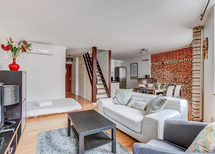 Duplex - Pont-neuf, Dome De La Grave, 2 Bdrs 85m2, Ac, Free Private Car Park 200m Away - T3 85m2 Avec Clim, Parking Couvert Gratuit A 200m アパート